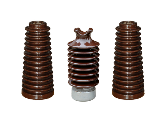 Isolanti della posta della porcellana di altezza 12.5kN di Brown 381mm per distribuzione di Electric Power