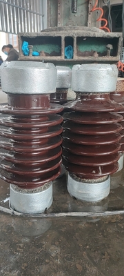 Isolante TR-208 8.9kN della porcellana della posta della stazione della glassa dell'ANSI Brown