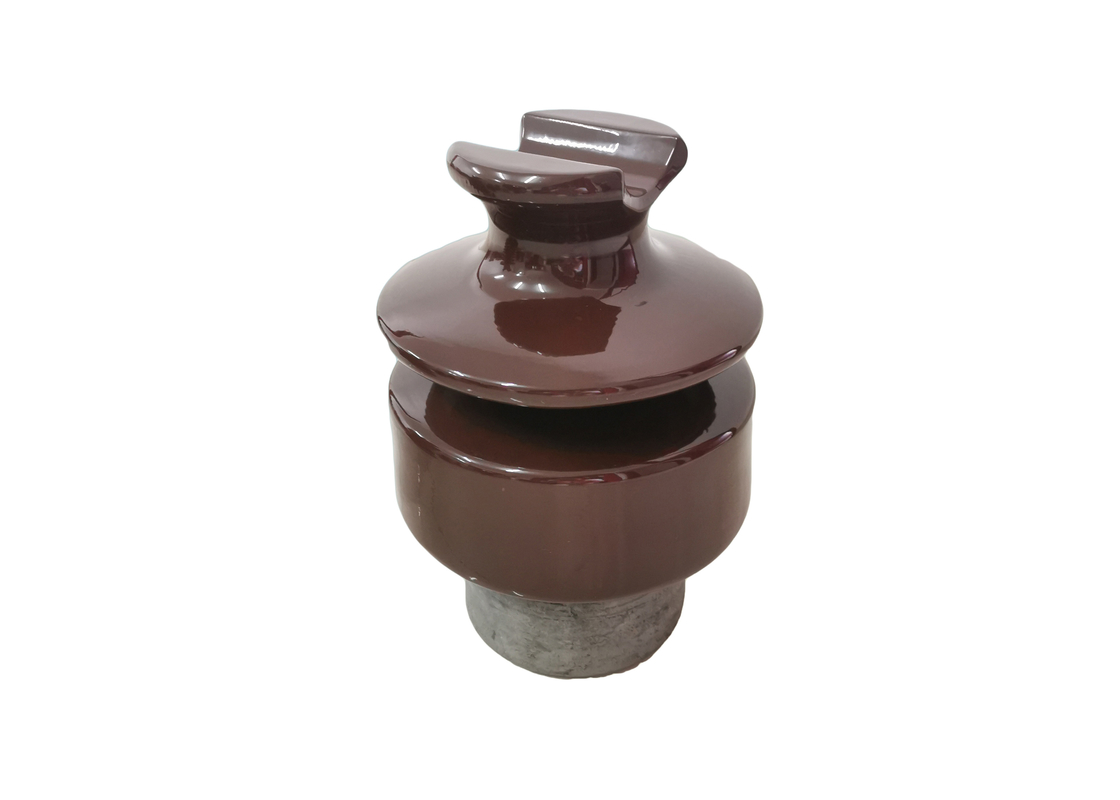 Hardware standard di IEC Brown Pin Type Porcelain Insulator With