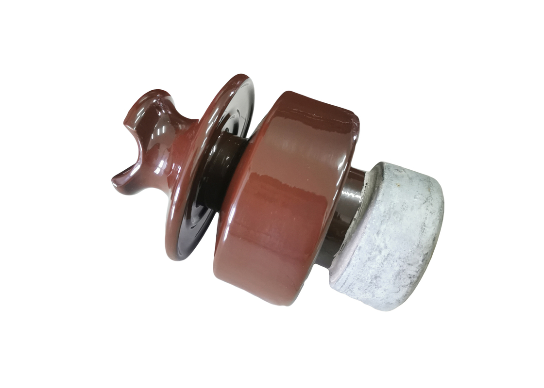 Hardware standard di IEC Brown Pin Type Porcelain Insulator With