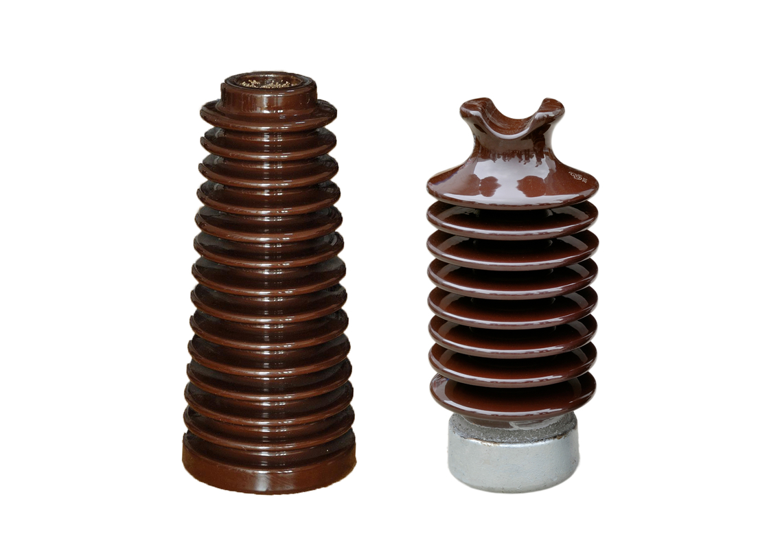 Isolanti della posta della porcellana di altezza 12.5kN di Brown 381mm per distribuzione di Electric Power