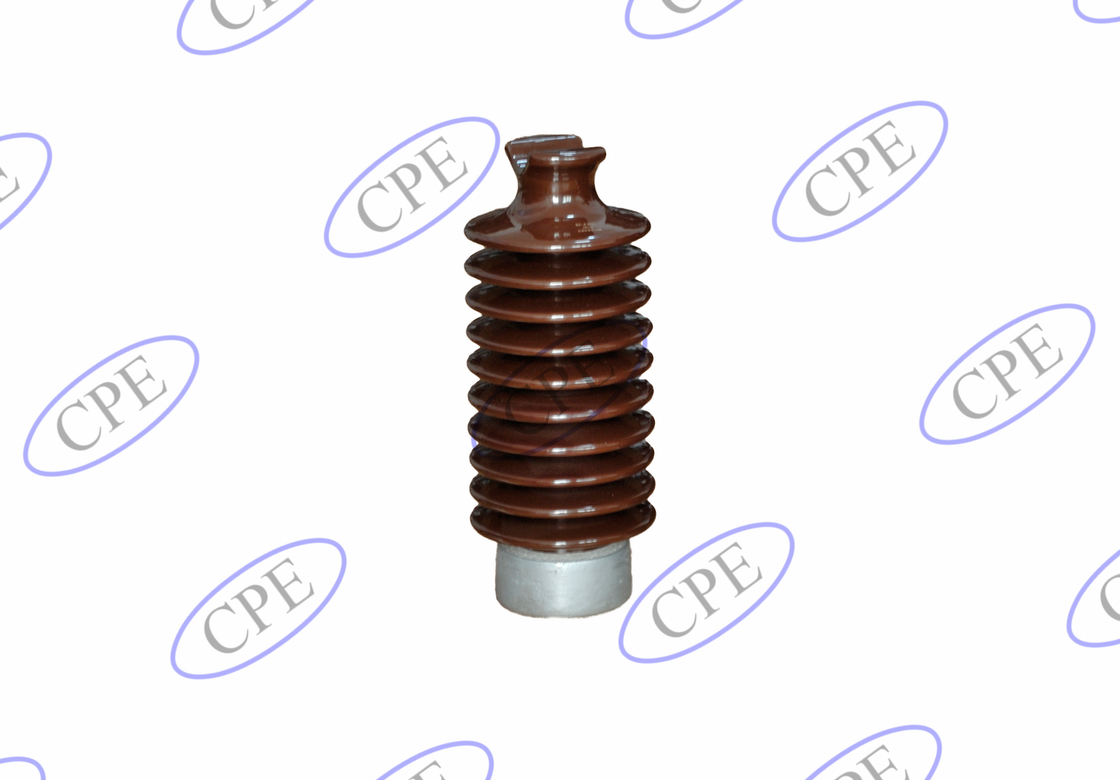 Isolanti orizzontali della posta della porcellana dell'ANSI 57-6 12.5kN Brown